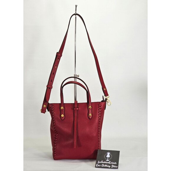 Annabel Ingall Women's Red Leather Ella Whipstitch Tote Bag Medium 2001 - Picture 3 of 15